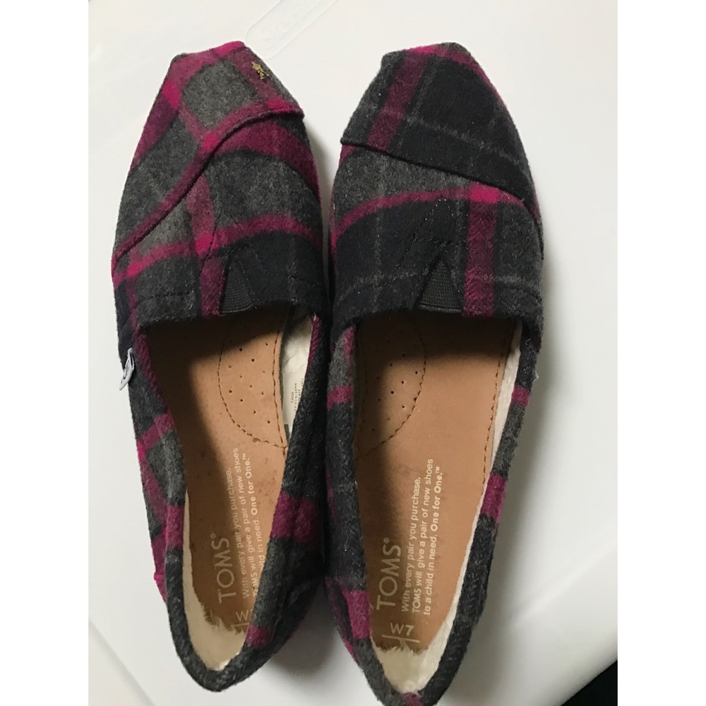 Plaid TOMS, never worn